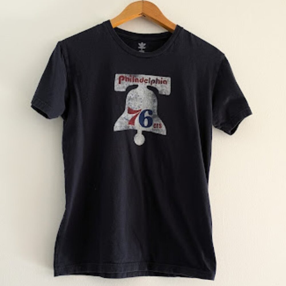 Adidas Philadelphia Sixers NBA Black T-Shirt Size S